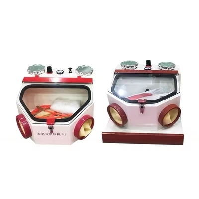 দুটি পেন ডেন্টাল পলিশিং স্যান্ডব্লাস্টার ওরাল ক্লিনিং ডেন্টাল স্যান্ডব্লাস্টার ক্যাবিনেট সহ