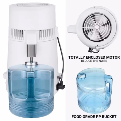 4L জল পরিশোধক, যা বাড়িতে ব্যবহারের জন্য উপযুক্ত, স্টেইনলেস স্টিলের তৈরি, 1.5L/H ডেন্টাল জল পাতন যন্ত্র