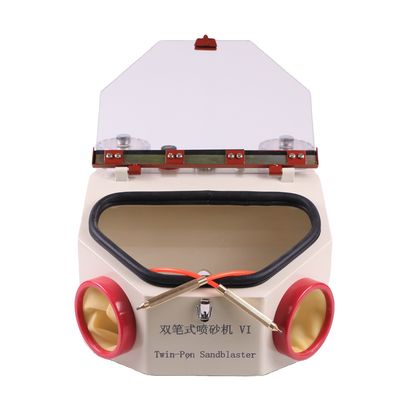 LED লাইট ডেন্টাল স্যান্ডব্লাস্টার দুই পেন ডেন্টাল ল্যাব সরঞ্জাম ডেন্টাল স্যান্ডব্লাস্টিং মেশিন