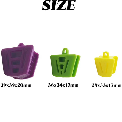 ড্যান্টাল ডিসপোজেবল রাবার কামড় ওপেনার 3 আকার ফাংশনাল জন্য দন্তচিকিৎসক ড্যান্টাল মাস প্রপ