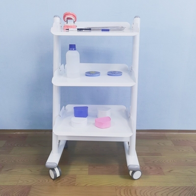 ডেন্টাল সরঞ্জাম মেডিকেল ট্রলি কার্ট স্টেইনলেস স্টীল টেকসই মোবাইল ডেন্টাল কার্ট