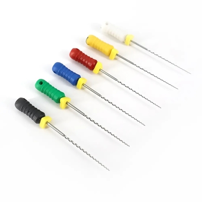 গুণমান গ্যারান্টিযুক্ত ডেন্টাল ফাইল হ্যান্ড ব্যবহার 25mm # 15-40 স্টেইনলেস স্টীল ডেন্টাল রিমার্স ফাইল