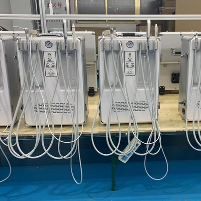 আনঝে মোবাইল ডেন্টাল টার্বাইন ইউনিট ৪টি টুলস হোল্ডার সহ পোর্টেবল ডেন্টাল ইউনিট সিস্টেম, বিল্ট-ইন এয়ার কম্প্রেসার সহ