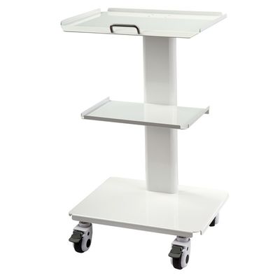 ফোসান ফ্যাক্টরি ডেন্টাল সরঞ্জাম সাদা রঙের মোবাইল টুল কার্ট সকেট সহ এসএস ৩ স্তর ডেন্টাল মোবাইল কার্ট