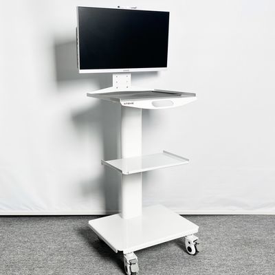 হাসপাতালের মৌখিক স্ক্যানার মোবাইল নার্সিং কার্ট 3 স্তর ডেন্টাল কার্ট ইনবোল্ড সকেট সহ স্টেইনলেস স্টিল মোবাইল ট্রলি