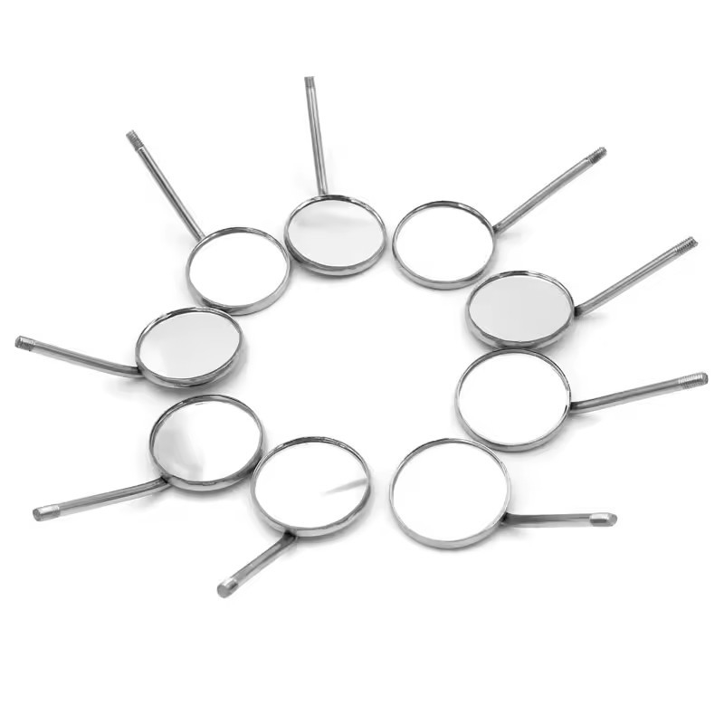 অ্যান্টি-মেগ ডেন্টিস্ট ইনস্ট্রুমেন্ট প্লেইন মিরর স্টেইনলেস স্টীল মৌখিক প্রতিফলক স্বয়ংক্রিয় ক্যালভযোগ্য দাঁতের মুখের মিরর