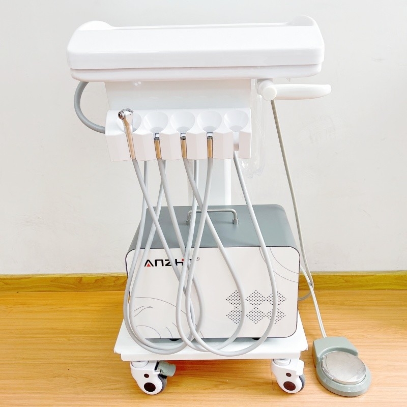 ফোশন এয়ার কম্প্রেসার কারখানা মিনি শরীরের তেল মুক্ত দাঁতের কম্প্রেসার নীরব 550W পোর্টেবল এয়ার কম্প্রেসার