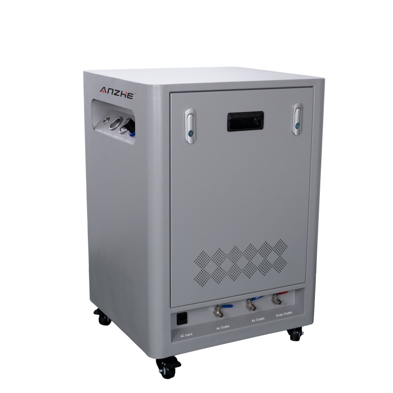 তেল মুক্ত নীরব টাইপ বায়ু সংকোচকারী দাঁতের জন্য মোবাইল বায়ু সংকোচকারী সাউন্ড প্রুফ ক্যাবিনেটের সাথে 550W দাঁতের ভ্যাকুয়াম পাম্প