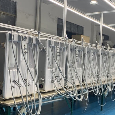 ড্যান্টাল মোবাইল কার্ট 550W এয়ার কম্প্রেসার সহ পোর্টেবল ডেন্টাল ইউনিট ইচ্ছায় সরান মোবাইল ডেন্টাল টারবাইন ইউনিট