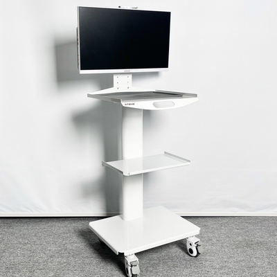 মৌখিক স্ক্যানার মোবাইল নার্সিং কার্ট সাদা রঙের মোবাইল ডেন্টাল ট্রলি পাওয়ার আউটলেট সহ মাল্টি-ফাংশন মোবাইল ল্যাব কার্ট