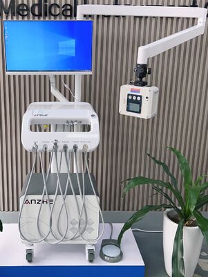 কারখানার সরাসরি 550W পাওয়ার পশুচিকিত্সা ডেন্টাল ট্রলি 38DB গোলমাল এবং 0.8Mpa চাপ মোবাইল পোষা দাঁতের চিকিত্সা কার্ট