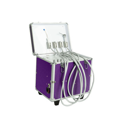Mini Portable Dental Unit with Air Compressor Luggage Design Mobile Dental Turbine Unit Full Set Silent Oil-Free Dental Equipment