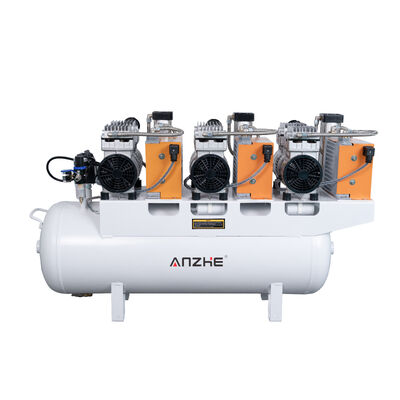 2550W Dental Air Compressor with Dryer 90L Oil Free Silent Air Compressor for Multi Dental Chairs Clinic Equipment